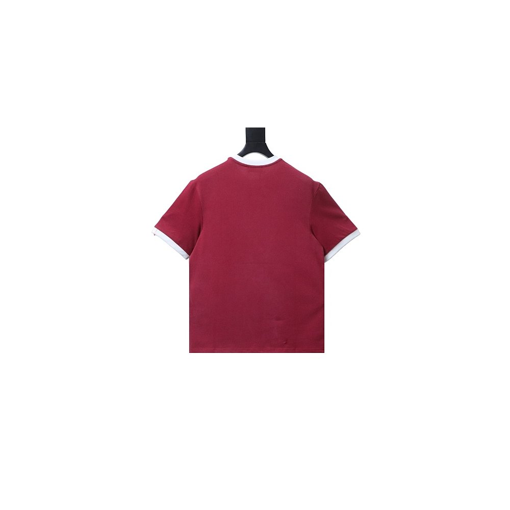 Miu Miu Red and White Color-Block T-shirt,Miu Miu T-shirts,T-Shirts,CLOTHES