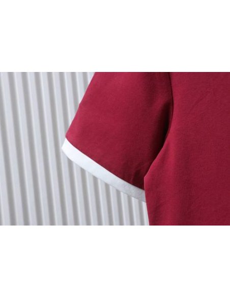 Miu Miu Red and White Color-Block T-shirt,Miu Miu T-shirts,T-Shirts,CLOTHES