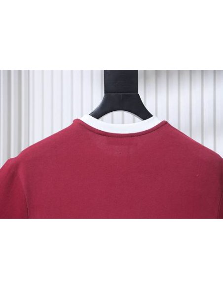 Miu Miu Red and White Color-Block T-shirt,Miu Miu T-shirts,T-Shirts,CLOTHES