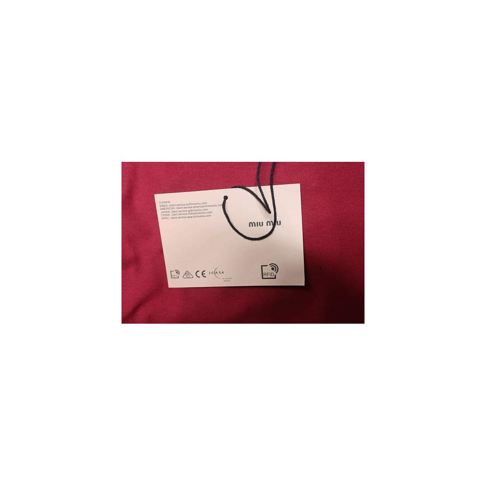 Miu Miu Red and White Color-Block T-shirt,Miu Miu T-shirts,T-Shirts,CLOTHES