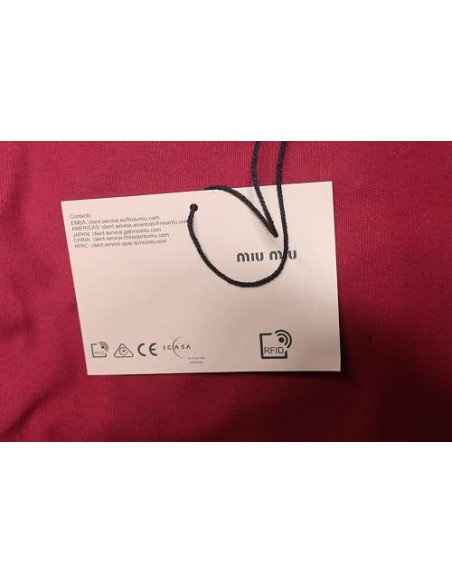 Miu Miu Red and White Color-Block T-shirt,Miu Miu T-shirts,T-Shirts,CLOTHES