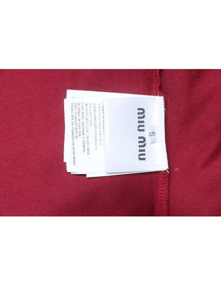 Miu Miu Red and White Color-Block T-shirt,Miu Miu T-shirts,T-Shirts,CLOTHES