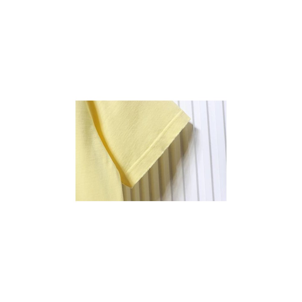 Moncler Applique and Embroidered T-shirt Yellow,Moncler T-Shirts,T-Shirts,CLOTHES