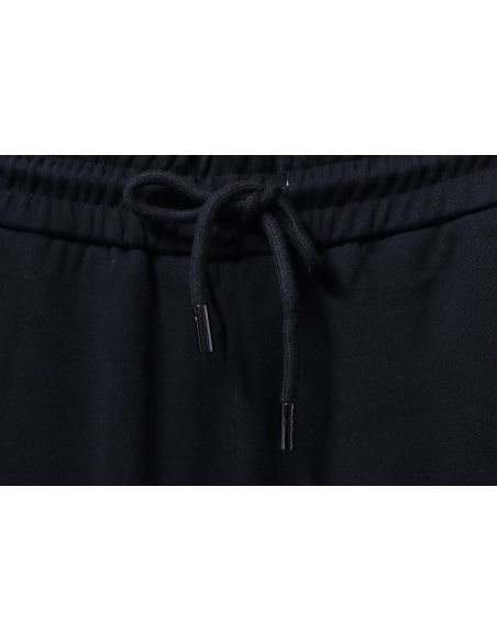 Prada Black Shorts with Striped Hem,Prada Shorts,Shorts,CLOTHES