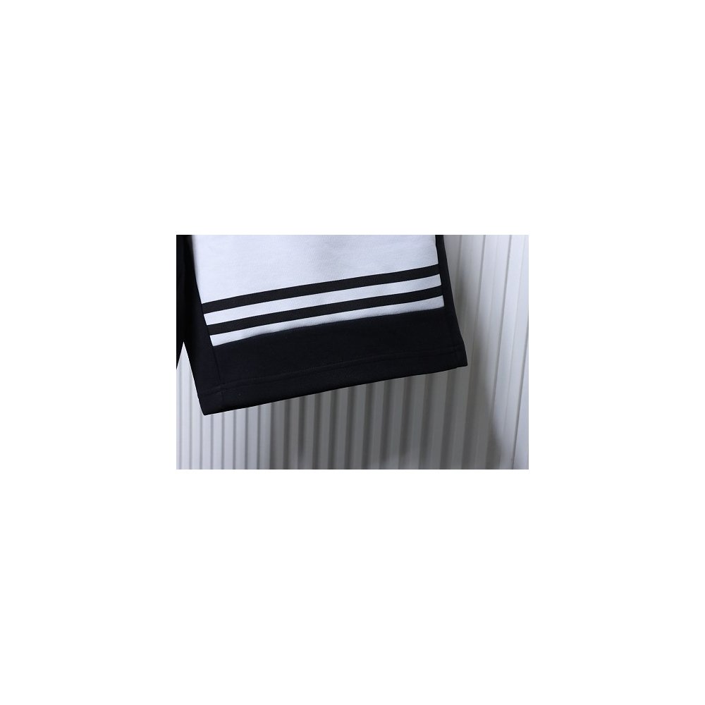Prada Black Shorts with Striped Hem,Prada Shorts,Shorts,CLOTHES