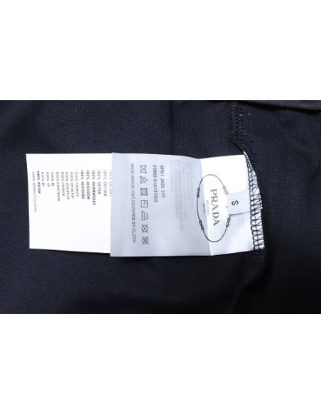 Prada Black Shorts with Striped Hem,Prada Shorts,Shorts,CLOTHES