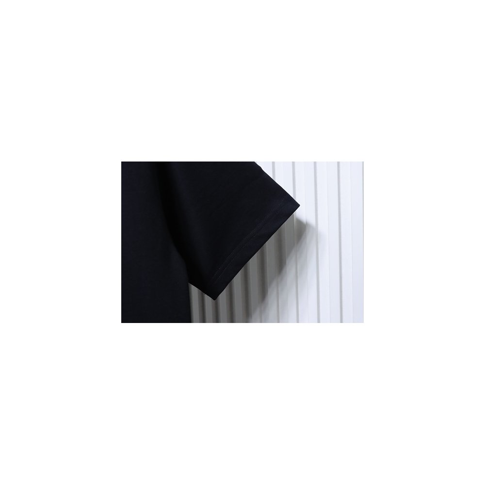 Prada Genuine Leather Black Pocket T-shirt Black,Prada T-shirts,T-Shirts,CLOTHES