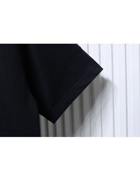 Prada Genuine Leather Black Pocket T-shirt Black,Prada T-shirts,T-Shirts,CLOTHES