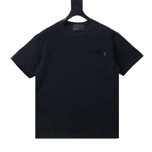 Prada Label Pocket T-shirt Black,Prada T-shirts,T-Shirts,CLOTHES