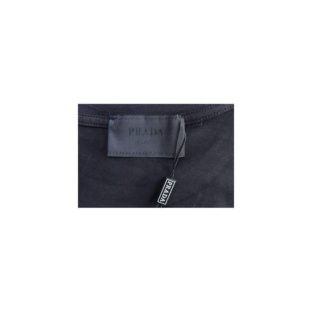 Prada Label Pocket T-shirt Black,Prada T-shirts,T-Shirts,CLOTHES