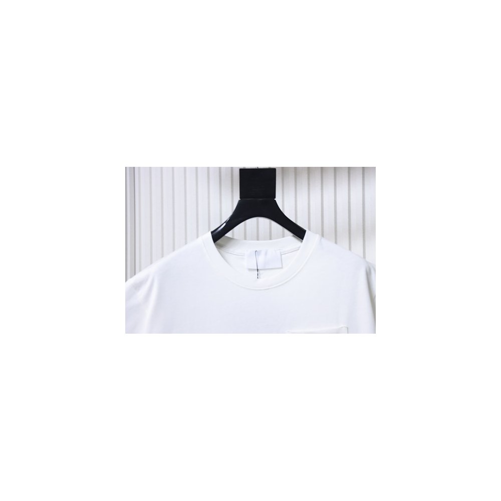 Prada Label Pocket T-shirt White,Prada T-shirts,T-Shirts,CLOTHES