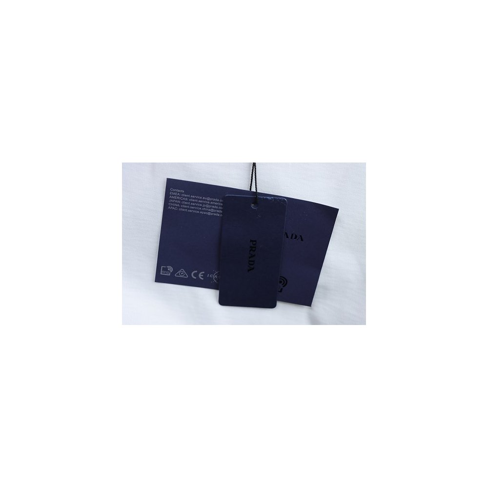 Prada Label Pocket T-shirt White,Prada T-shirts,T-Shirts,CLOTHES