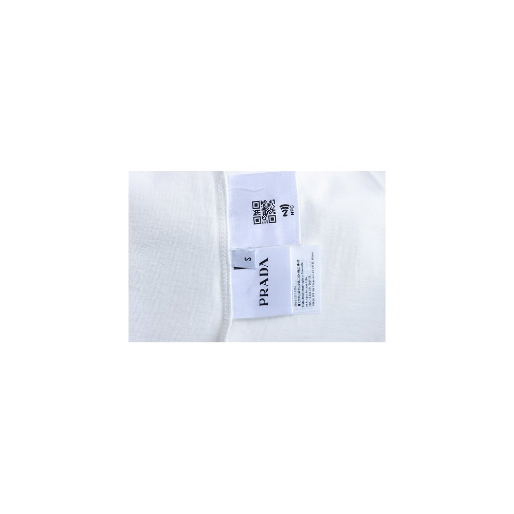 Prada Label Pocket T-shirt White,Prada T-shirts,T-Shirts,CLOTHES