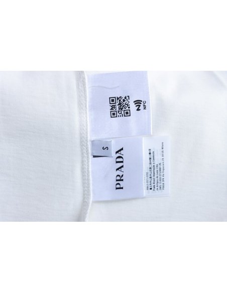 Prada Label Pocket T-shirt White,Prada T-shirts,T-Shirts,CLOTHES