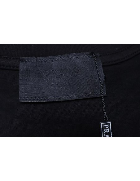 Prada Patch Pocket T-shirt Black,Prada T-shirts,T-Shirts,CLOTHES