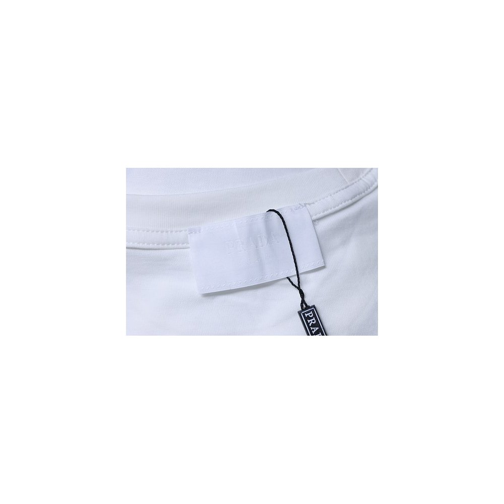 Prada Patch Pocket T-shirt White,Prada T-shirts,T-Shirts,CLOTHES
