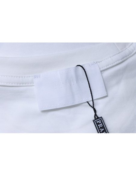 Prada Patch Pocket T-shirt White,Prada T-shirts,T-Shirts,CLOTHES