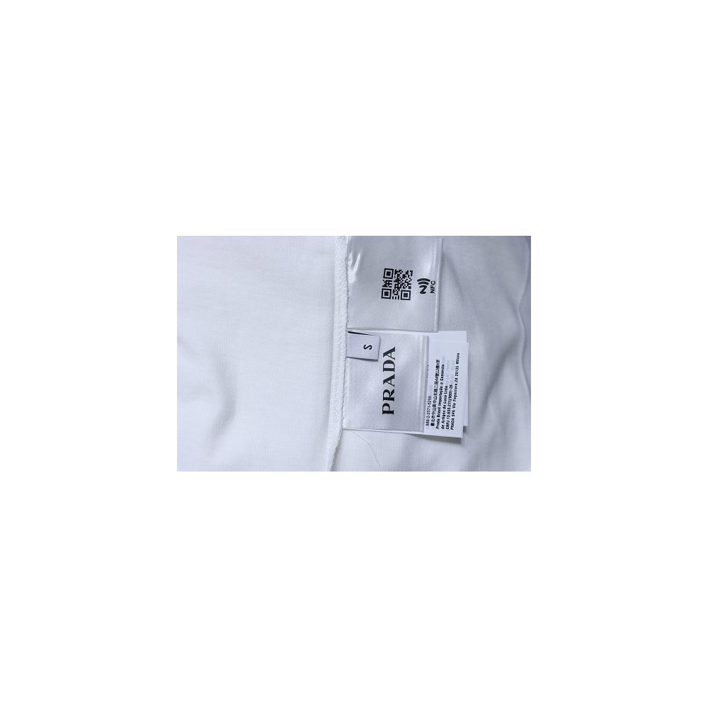 Prada Patch Pocket T-shirt White,Prada T-shirts,T-Shirts,CLOTHES