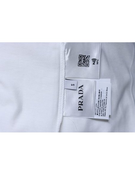 Prada Patch Pocket T-shirt White,Prada T-shirts,T-Shirts,CLOTHES