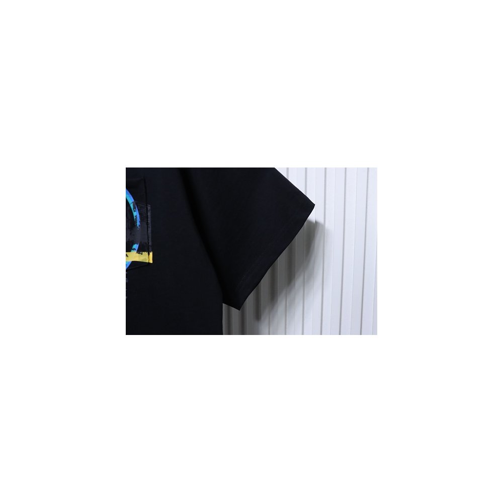 Prada Pocket Peony Print T-Shirt Black,Prada T-shirts,T-Shirts,CLOTHES