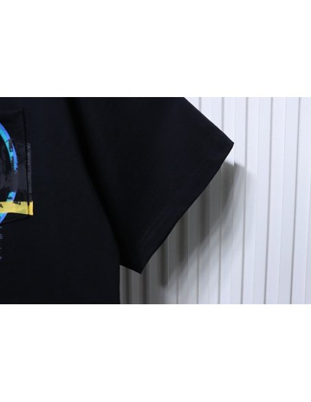 Prada Pocket Peony Print T-Shirt Black,Prada T-shirts,T-Shirts,CLOTHES