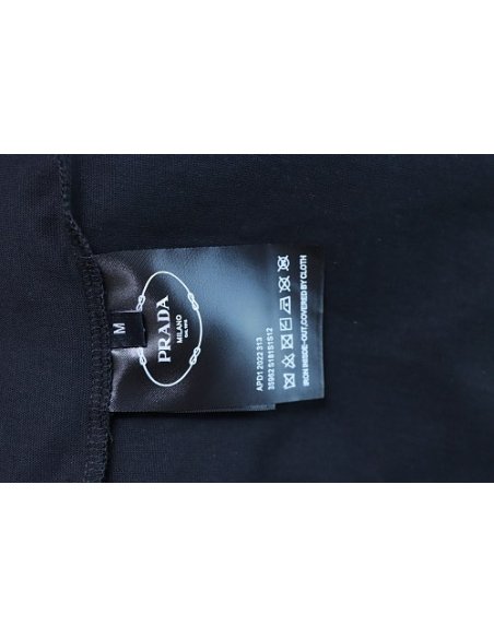 Prada Pocket Peony Print T-Shirt Black,Prada T-shirts,T-Shirts,CLOTHES