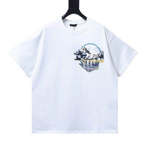 Prada Pocket Peony Print T-Shirt White,Prada T-shirts,T-Shirts,CLOTHES