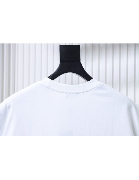 Prada Pocket Peony Print T-Shirt White,Prada T-shirts,T-Shirts,CLOTHES