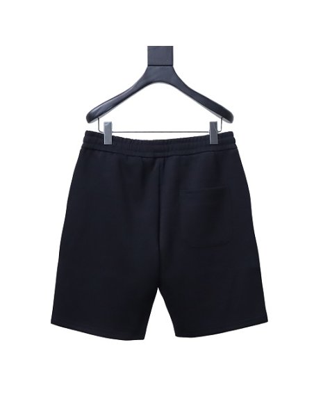 Prada Triangle Logo Hand-Drawn Print Shorts Black,Prada Shorts,Shorts,CLOTHES