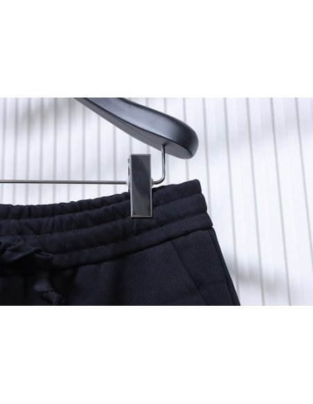 Prada Triangle Logo Hand-Drawn Print Shorts Black,Prada Shorts,Shorts,CLOTHES