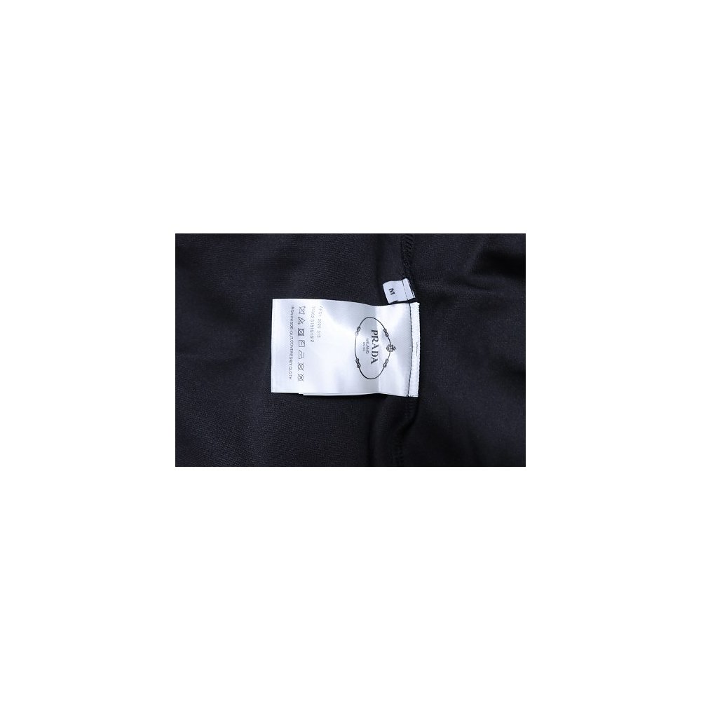 Prada Triangle Logo Hand-Drawn Print Shorts Black,Prada Shorts,Shorts,CLOTHES