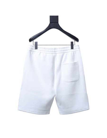 Prada Triangle Logo Hand-Drawn Print Shorts White,Prada Shorts,Shorts,CLOTHES