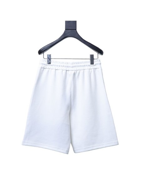 Prada White Shorts with Striped Hem,Prada Shorts,Shorts,CLOTHES