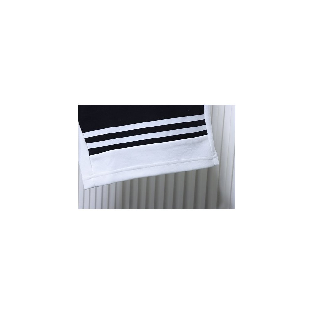 Prada White Shorts with Striped Hem,Prada Shorts,Shorts,CLOTHES