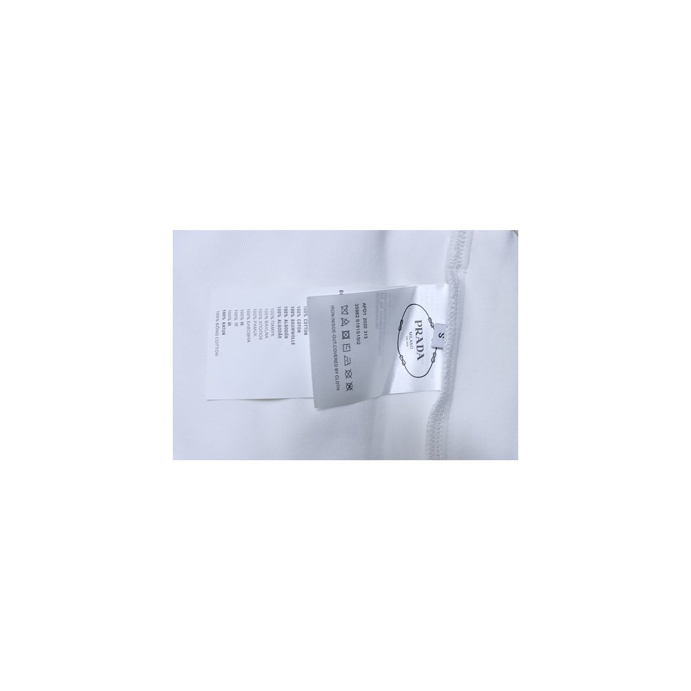 Prada White Shorts with Striped Hem,Prada Shorts,Shorts,CLOTHES