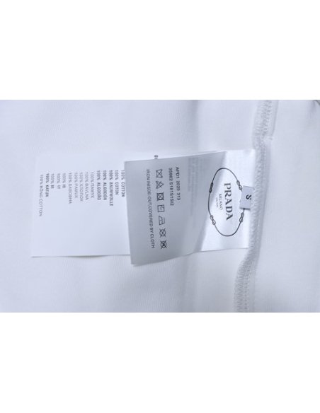Prada White Shorts with Striped Hem,Prada Shorts,Shorts,CLOTHES