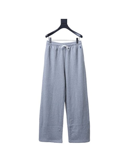 Ralph Lauren Embroidered Logo Casual Trousers Gray,Ralph Lauren Trousers,Jeans,CLOTHES