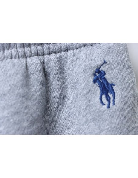 Ralph Lauren Embroidered Logo Casual Trousers Gray,Ralph Lauren Trousers,Jeans,CLOTHES