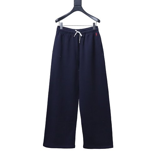 Ralph Lauren Red Embroidered Logo Casual Trousers Black,Ralph Lauren Trousers,Jeans,CLOTHES