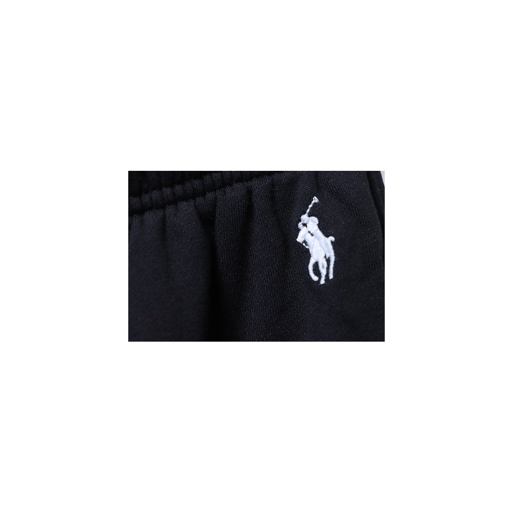 Ralph Lauren White Embroidered Logo Casual Trousers Black,Ralph Lauren Trousers,Jeans,CLOTHES