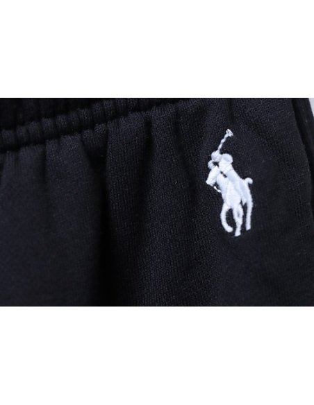 Ralph Lauren White Embroidered Logo Casual Trousers Black,Ralph Lauren Trousers,Jeans,CLOTHES