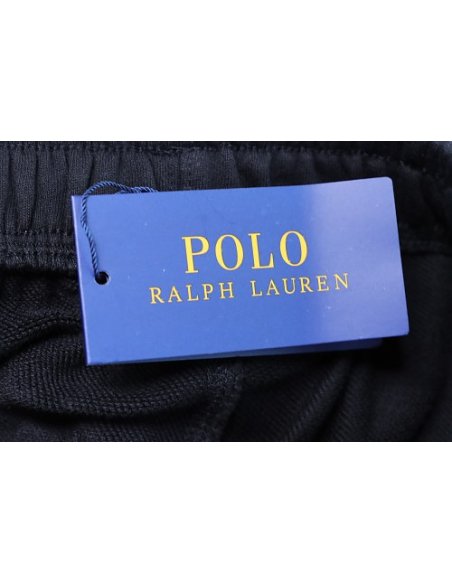 Ralph Lauren White Embroidered Logo Casual Trousers Black,Ralph Lauren Trousers,Jeans,CLOTHES
