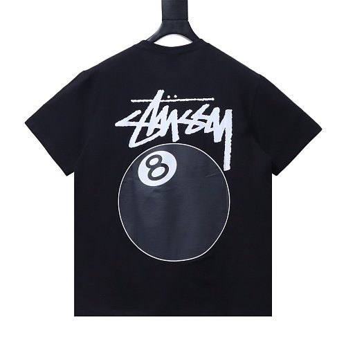 Stussy 8-Ball Billiards Graphic T-Shirt Black,Stussy T-Shirts,T-Shirts,CLOTHES