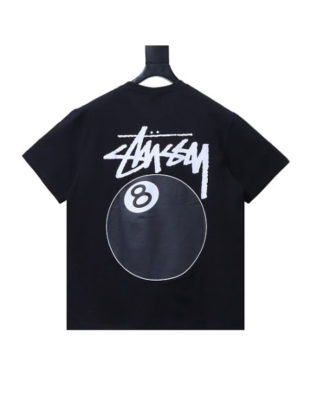 Stussy 8-Ball Billiards Graphic T-Shirt Black,Stussy T-Shirts,T-Shirts,CLOTHES