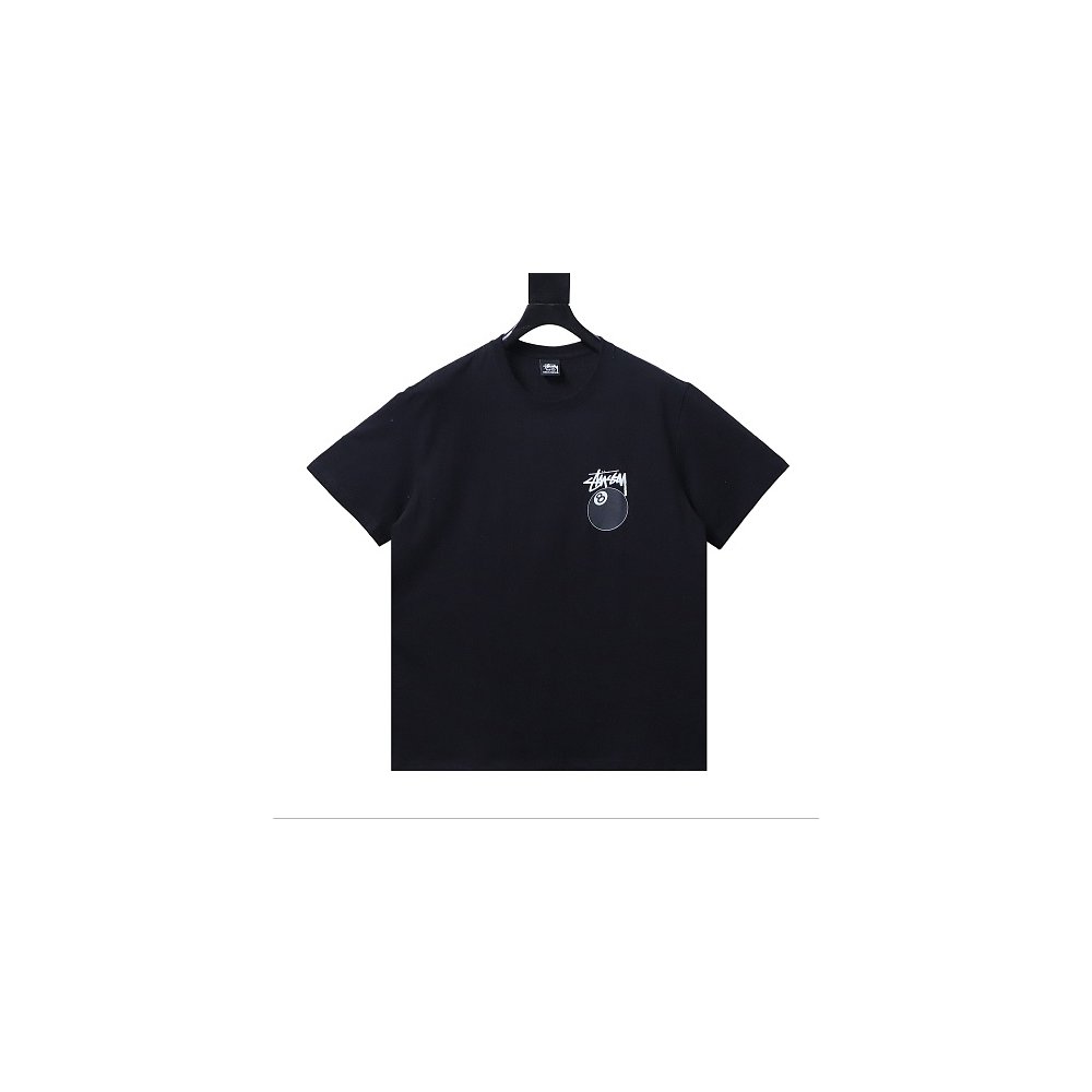 Stussy 8-Ball Billiards Graphic T-Shirt Black,Stussy T-Shirts,T-Shirts,CLOTHES