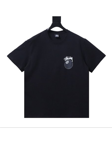 Stussy 8-Ball Billiards Graphic T-Shirt Black,Stussy T-Shirts,T-Shirts,CLOTHES