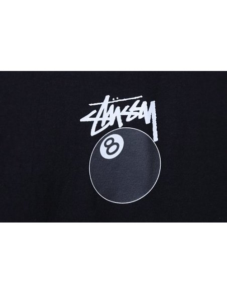 Stussy 8-Ball Billiards Graphic T-Shirt Black,Stussy T-Shirts,T-Shirts,CLOTHES
