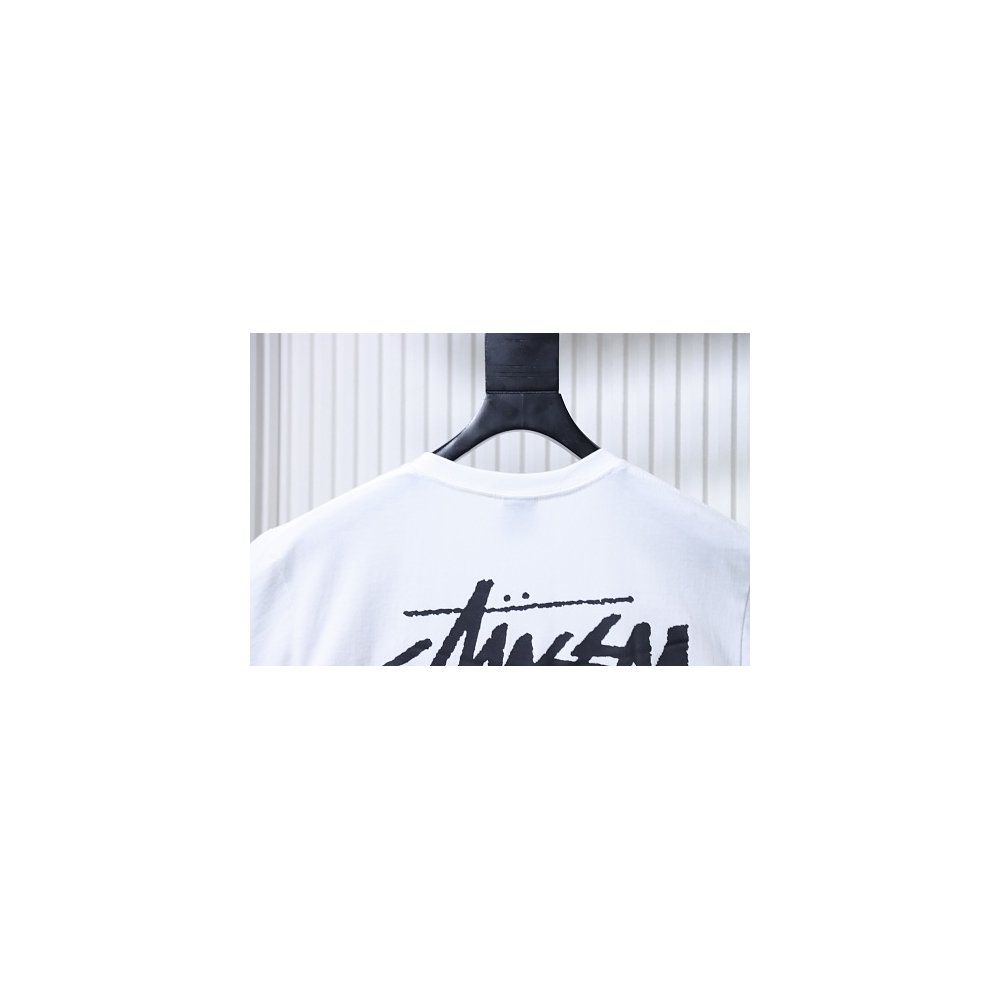 Stussy 8-Ball Billiards Graphic T-Shirt White,Stussy T-Shirts,T-Shirts,CLOTHES