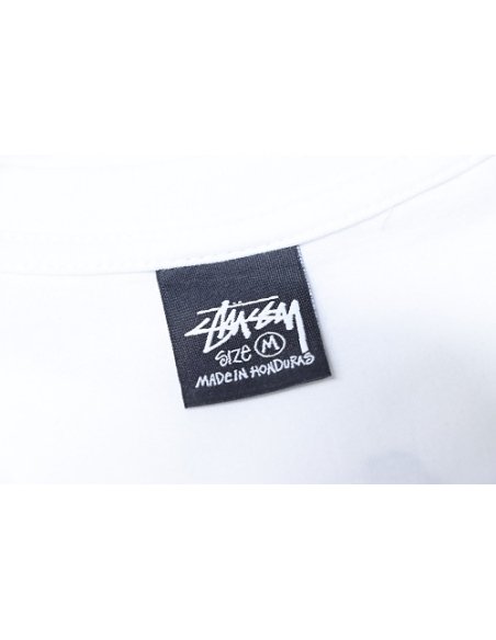 Stussy Cylindrical Logo Print T-Shirt White,Stussy T-Shirts,T-Shirts,CLOTHES