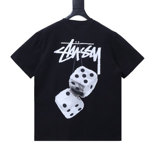 Stussy Dice Print T-Shirt Black,Stussy T-Shirts,T-Shirts,CLOTHES